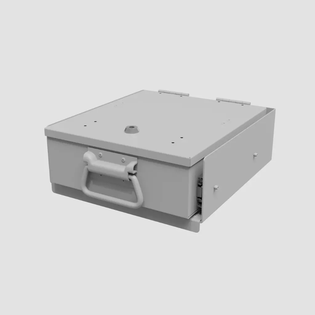 3-Space Lockable Roll Out Drawer