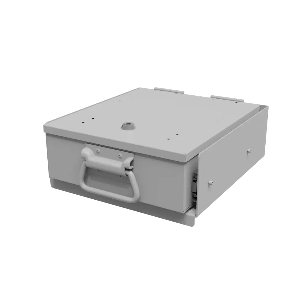 3-Space Lockable Roll Out Drawer