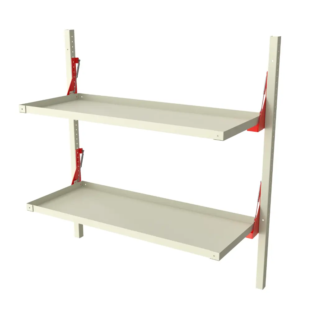 Folding Shelves - 60" W x 25" D x 65" H